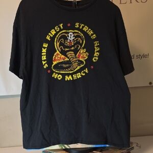 Men's Black Tee with Cobra Graphic